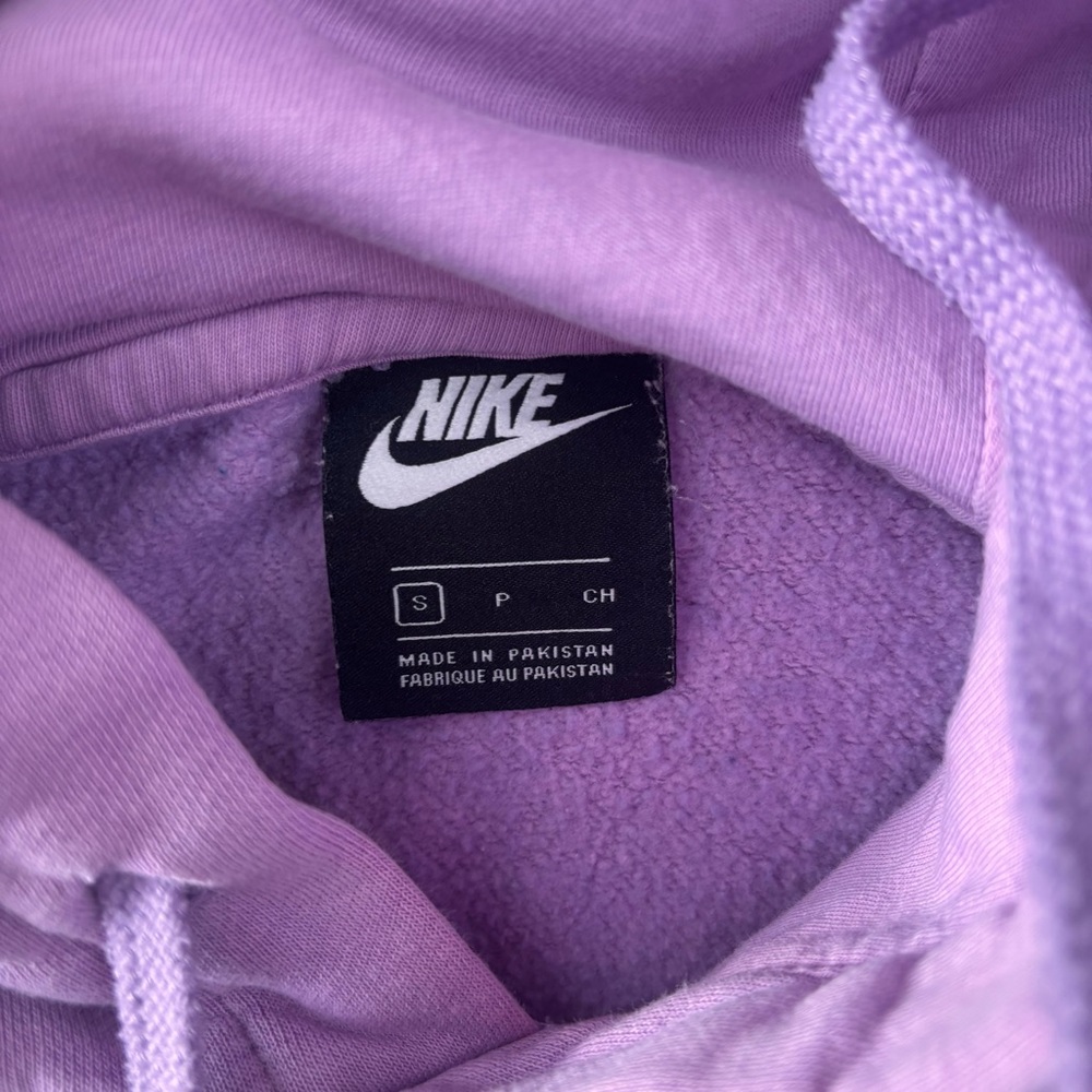 Nike Unisex Purple w/ Blue Nike Swoosh Midweight Double Lined Hood Hoodie (S) - Picture 4 of 13